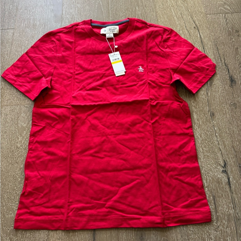 Original Penguin Bright Red Crew Neck Tee